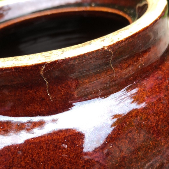 Primitive Robinson Ranbottom Blue Crown #2 Stone Ware Pottery Jar-Made in USA - Picture 5 of 14